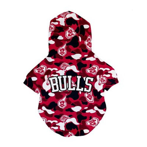 New - NBA Chicago Bulls Pets Camouflage Hooded Sweatshirt - XL