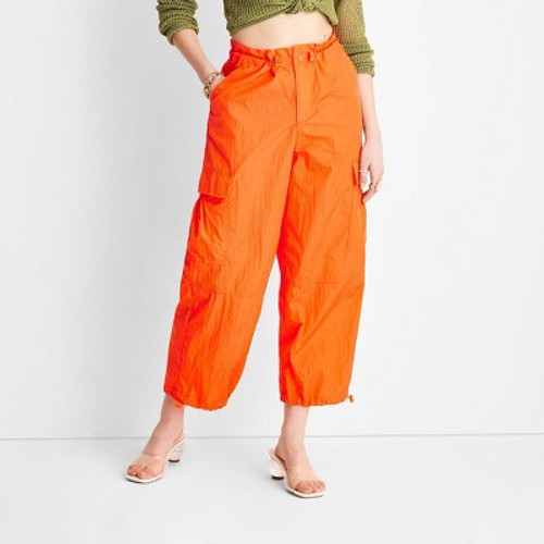 New - Women's Utility Nylon Cargo Pants - Future Collective with Alani Noelle Orange XS