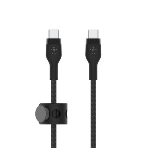New - Belkin BoostCharge Pro Flex USB-C Cable with USB-C Connector 10' Cable + Strap - Slate