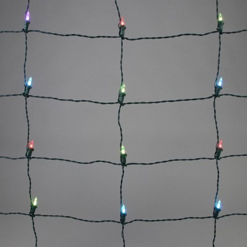 New - Philips 100ct 4' x 6' Christmas LED App-Controlled Color Changing Create Motion Mini Net Lights Multicolor with Green Wire
