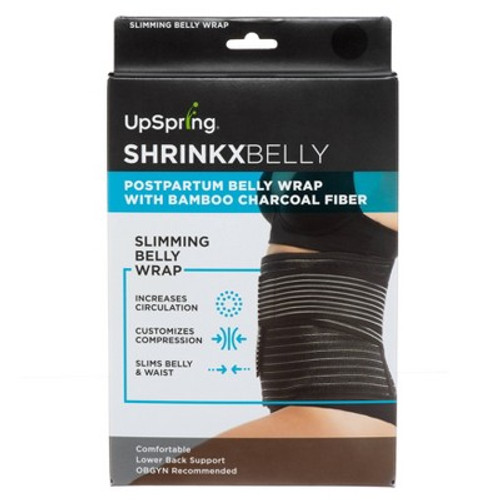 New - Upspring Shrinkx Postpartum Belly Wrap with Bamboo Charcoal Fiber - S/M