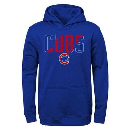 New - MLB Chicago Cubs Boys' Line Drive Poly Hooded Sweatshirt - XS