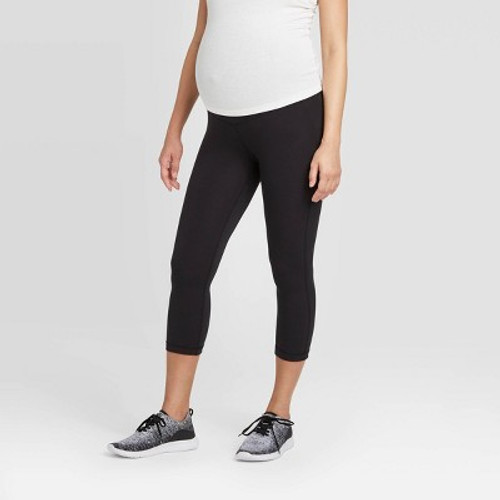 Over Belly Active Capri Maternity Pants - Isabel Maternity by Ingrid & Isabel Black S