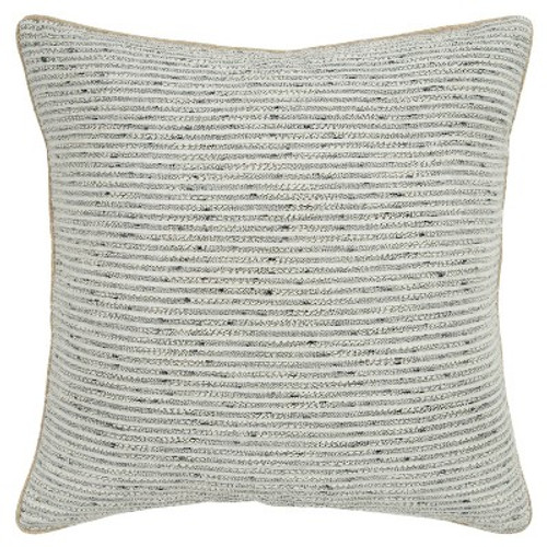 20"x20" Oversize Striped Poly Filled Square Throw Pillow White - Rizzy Home
