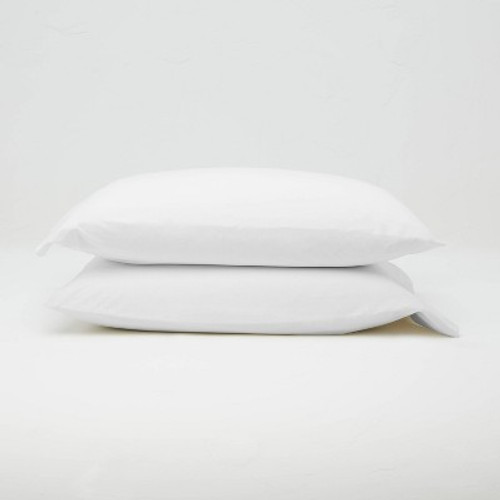 Open Box King Jersey Solid Pillowcase Set White - Casaluna