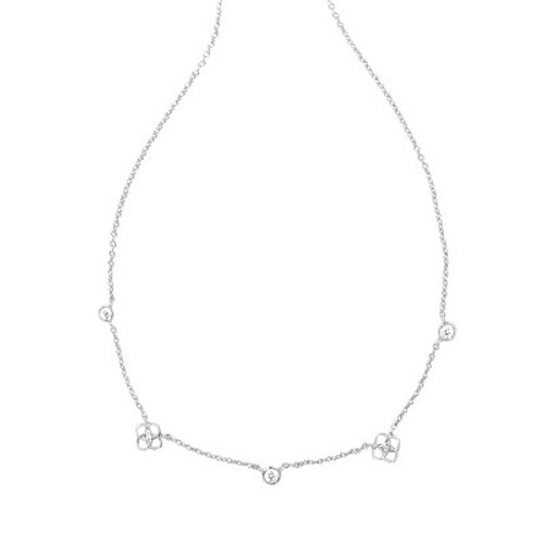Kendra Scott Iris Rhodium Over Brass Strand Necklace - Silver