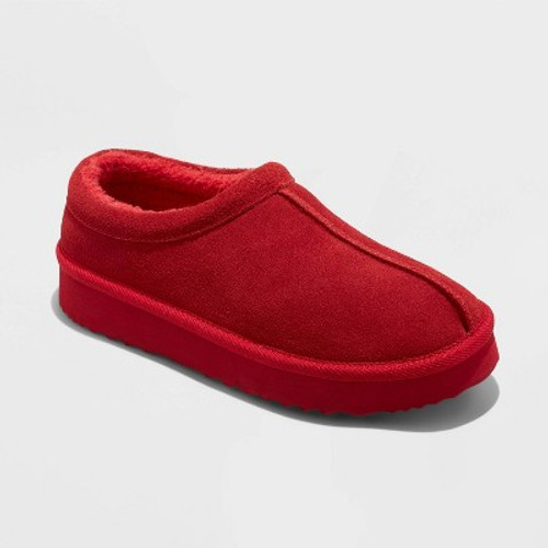 Women's Amira Suede Clog Slippers - Stars Above Cherry Red 11