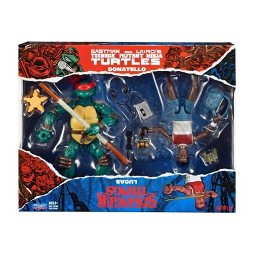 Stranger Things Teenage Mutant Ninja Turtles Crossover Action Figure 2pk - Donnie & Lucas