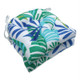 New - Set of 2 Islamorada Outdoor/Indoor Reversible Chair Pads Blue/Green - Pillow Perfect