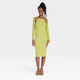 New - Black History Month Sammy B Women's Long Sleeve Cut Out Bodycon Dress - Green S
