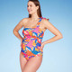 New - Asymmetric Tie Shoulder One Piece Maternity Swimsuit - Isabel Maternity by Ingrid & Isabel Floral M