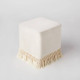 Open Box Westchester Fringe Cube Light Beige Velvet - Threshold designed with Studio McGee