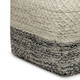 Open Box Saul Square Woven PET Polyester Pouf Gray/White - WyndenHall