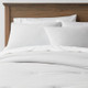 New - King Simple Woven Stripe Comforter & Sham Set Light Gray - Threshold