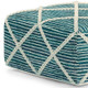 Open Box Woodley Square Pouf Teal/ Natural - WyndenHall