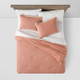 New - King Cotton Tassel Border Comforter & Sham Set Terracotta - Threshold