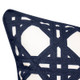 New - Geometric Rattan Indoor/Outdoor Throw Pillow Navy - Edie@Home