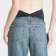 New - Over Belly Cropped Vintage Straight Maternity Jeans - Isabel Maternity by Ingrid & Isabel Medium Blue 4