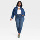 New - Women's High-Rise Cropped Slim Straight Jeans - Ava & Viv Medium Wash 17
