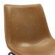 Open Box Set of 2 Laslo Modern Upholstered Faux Leather Barstools Whiskey Brown - Saracina Home