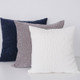 New - 24"x24" Oversized Chenille Textured Washed Woven Square Throw Pillow White - Evergrace
