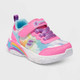 New - S Sport By Skechers Toddler Girls' Jacklyne Rainbow Print Performance Sneakers - Pink 5T