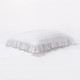 Open Box King Yarn Stripe Ruffle Comforter & Sham Set White/Khaki - Threshold