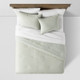 New - Full/Queen Washed Cotton Sateen Comforter & Sham Set Sage - Threshold