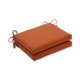 New - 16"x18.5"x3" Fresco 2pc Outdoor Square Seat Cushions Burnt Orange - Pillow Perfect
