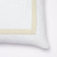 New - Euro Cotton Slub Border Applique Decorative Throw Pillow White/Camel - Threshold designed with Studio McGee