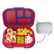 New - Bentgo Kids' Chill Lunch Box, Bento-Style Solution, 4 Compartments & Removable Ice Pack - Red/Royal