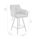 Open Box 26" Verona Counter Stool with Fabric Finish Black/Charcoal - Armen Living