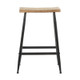 Open Box Industrial Metal Counter Height Barstool Black - Olivia & May