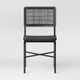 New - Errol Cane and Wood Dining Chair with Metal Legs Black - Threshold