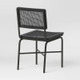 New - Errol Cane and Wood Dining Chair with Metal Legs Black - Threshold