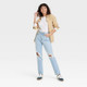 New - Women's High-Rise 90's Vintage Straight Jeans - Universal Thread Light Wash 00 Short