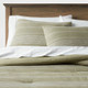 New - King Cotton Woven Stripe Comforter & Sham Set Moss Green/White - Threshold