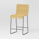 Open Box Chapin Modern Woven Counter Height Barstool with Metal Legs - Threshold