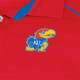 New - NCAA Kansas Jayhawks Men's Faded Striped Sleeve Polo Shirt - S