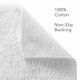 New - mDesign Nate Home by Nate Berkus Non-Slip Cotton Bath Rug - White, 21 x 34