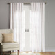 New - 1pc 54"x95" Light Filtering Simple Stripe Window Curtain Panel White/Beige - Threshold