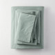 New - Full Washed Supima Percale Solid Sheet Set Sage Green - Casaluna