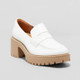 New - Women's Maisy Loafer Heels - Universal Thread Off-White 8