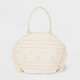New - Straw Fringe Tote Handbag - Shade & Shore Off-White