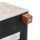 Open Box Square Storage Ottoman with Piping and Lift Off Lid Distressed Tan Faux Leather - WOVENBYRD