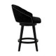 Open Box Dulcie Wood and Upholstered Swivel Counter Height Barstool Black - Hillsdale Furniture