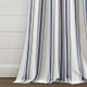 New - Set of 2 (84"x42") Farmhouse Striped Yarn Dyed Eco-Friendly Recycled Cotton Window Curtain Panels Navy - Lush Décor