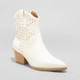 New - Women's Twyla Wide Width Western Boots - Universal Thread Off-White 5W