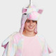 New - Adult Plush Unicorn Halloween Costume Jumpsuit L - Hyde & EEK! Boutique