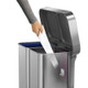 Open Box simplehuman 58L Rectangular Recycling Step Trash Can Silver
